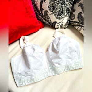 BRA Playtex 40DDD White 2700 No Wire Full Coverage 5 Eye 3444 AF